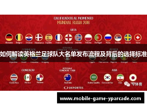 如何解读英格兰足球队大名单发布流程及背后的选择标准