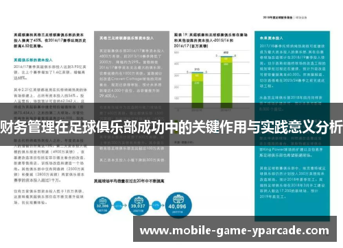 财务管理在足球俱乐部成功中的关键作用与实践意义分析